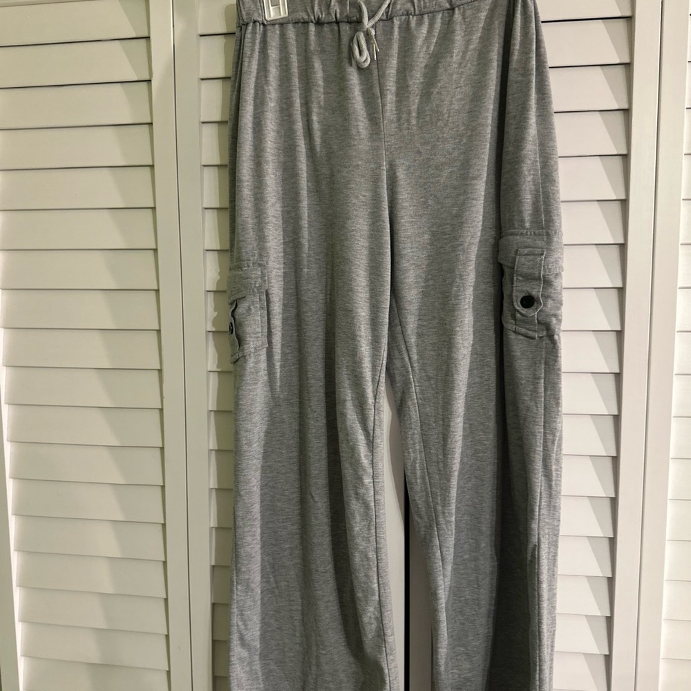 Gray Cargo Lounge Pants